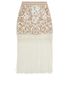 Self - Portrait Overlay Fringed Skirt, front view